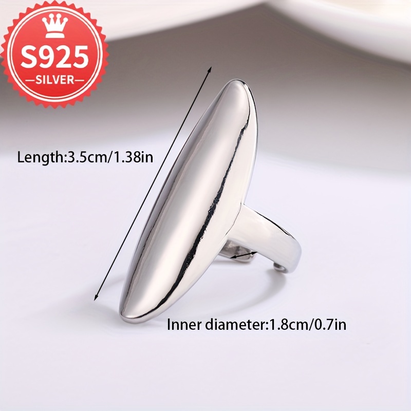 Hypoallergenic Geometric Large Curved Surface Ring